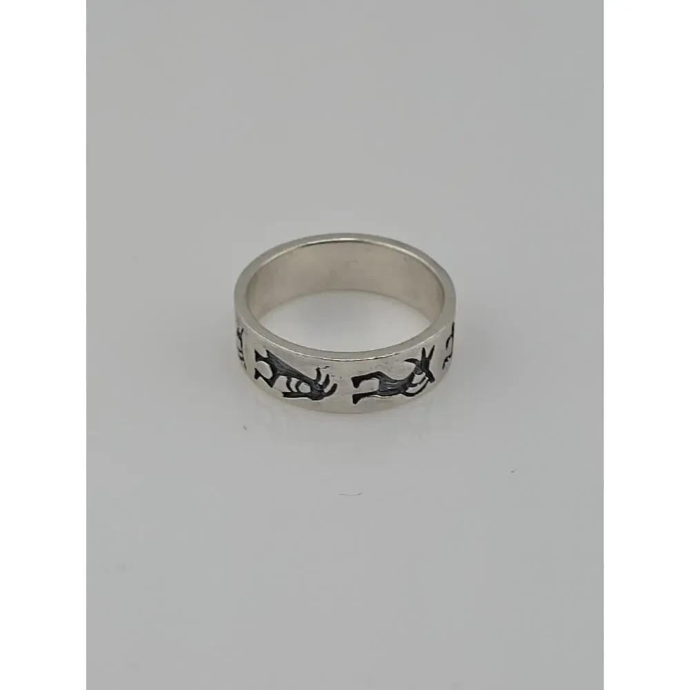 KOKOPELLI STERLING SILVER 925 BAND RING SIZE 7.5 - Picture 4 of 7